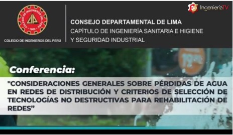 Consideraciones sobre pérdidas de agua en redes de distribución y criterios de selección de tecnologías no destructivas para rehabilitación de redes.