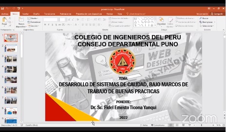 CHARLA: «DESARROLLO DE SISTEMAS DE CALIDAD, BAJO MARCOS DE TRABAJO DE BUENAS PRÁCTICAS»