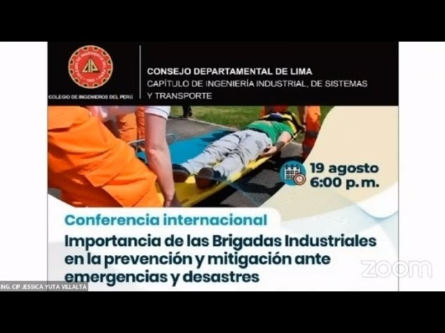 Conferencia Internacional: “Importancia de las Brigadas Industriales en la Prevención y Mitigación ante Emergencias y Desastres”