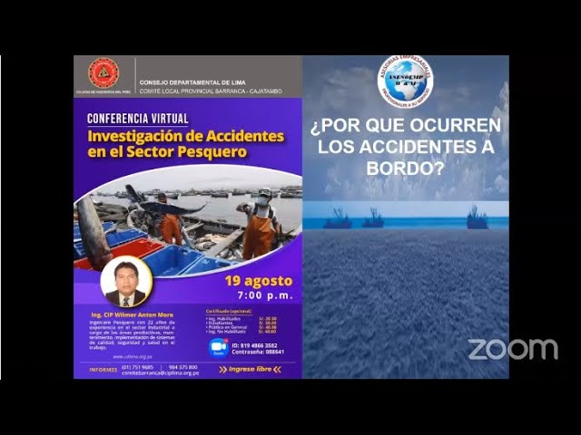 CONFERENCIA VIRTUAL GRATUITA: Investigación de Accidentes en el Sector Pesquero