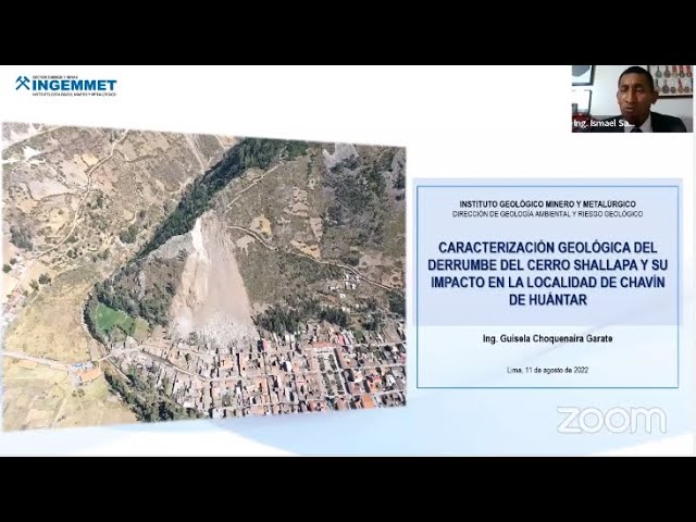 Caracterización geológica del derrumbe del cerro Shallapa y su impacto en la localidad de Chavín de Huántar.