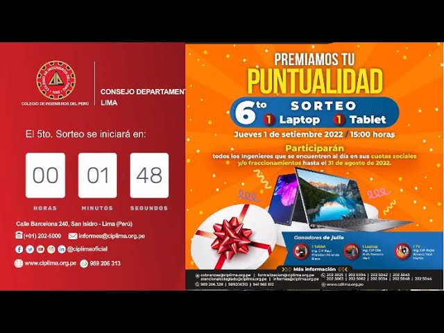 Premiamos tu puntualidad  Agosto 2022