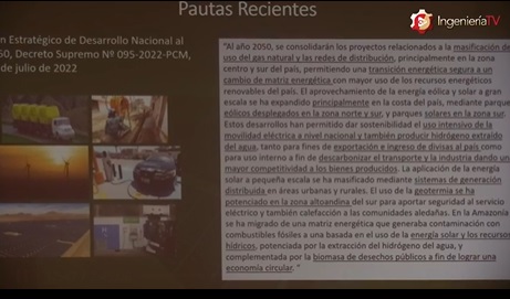 Matriz Energética Sostenible de largo plazo