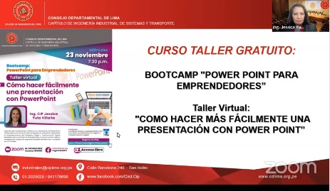 CURSO TALLER GRATUITO: BOOTCAMP «POWER POINT PARA EMPRENDEDORES