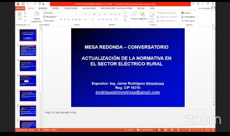 Conversatorio «Actualización de la normativa en el sector eléctrico rural».