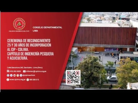 Ceremonia de Reconocimiento 25 y 30 años incorporación al CIP Capítulo de Pesquera  y Acuicultura