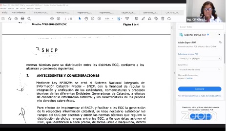 #Parte2 Webinar «El código único catastral, usos y aplicaciones en el saneamiento de los predios»