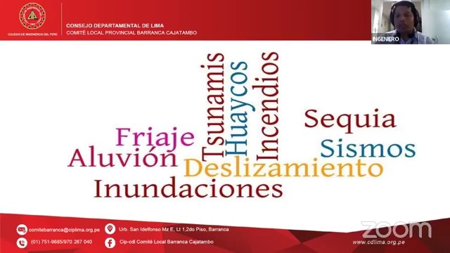 Conferencia: Gestión de riesgo de desastres en el marco de la cultura preventiva