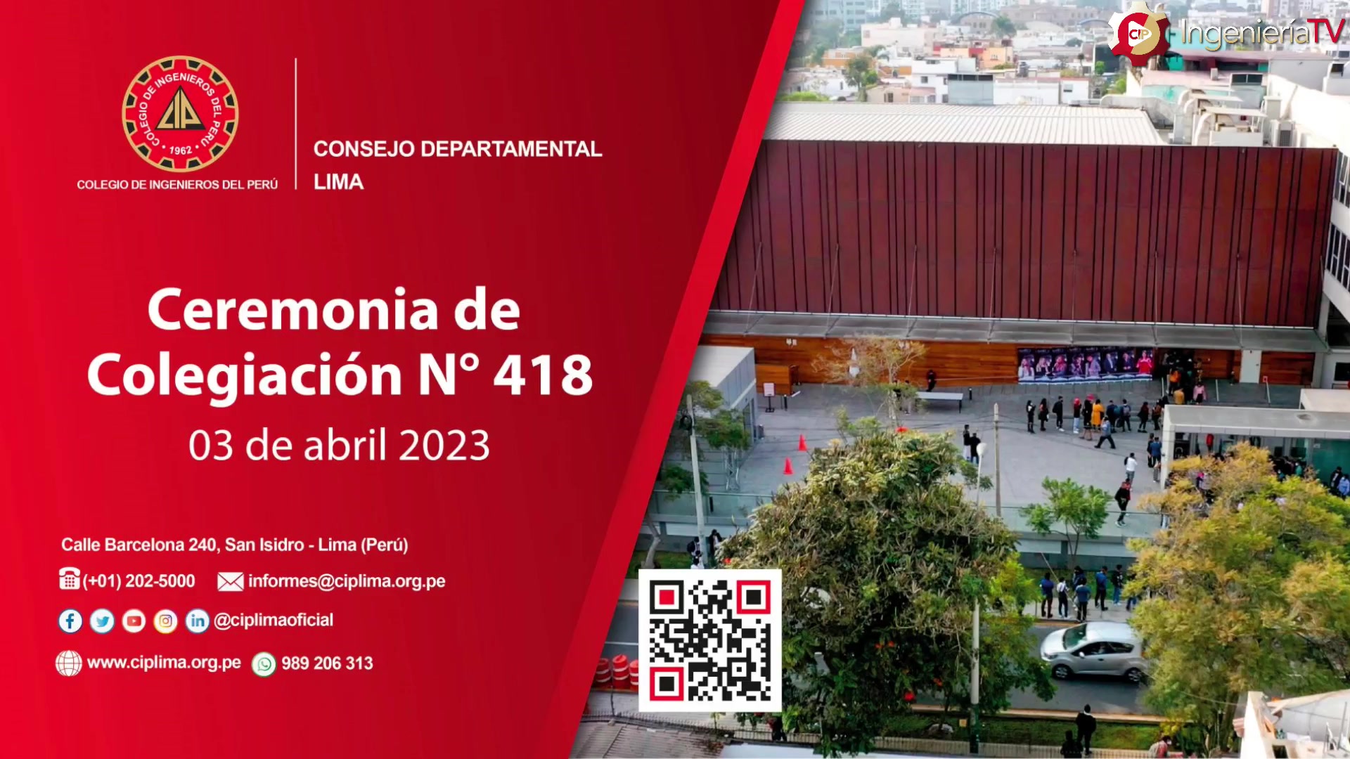 Ceremonia de colegiación N° 418