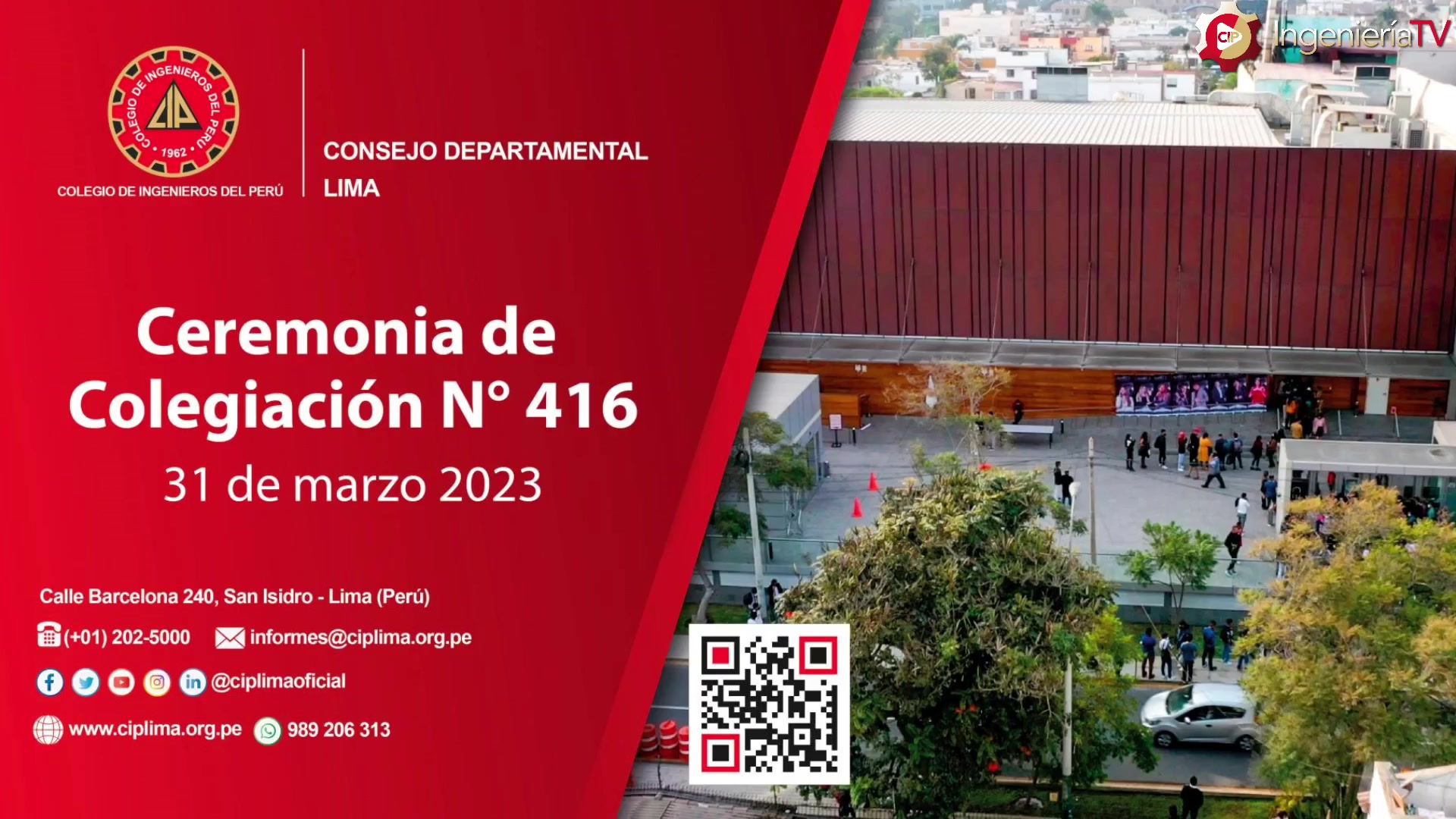 Ceremonia de colegiación N° 416