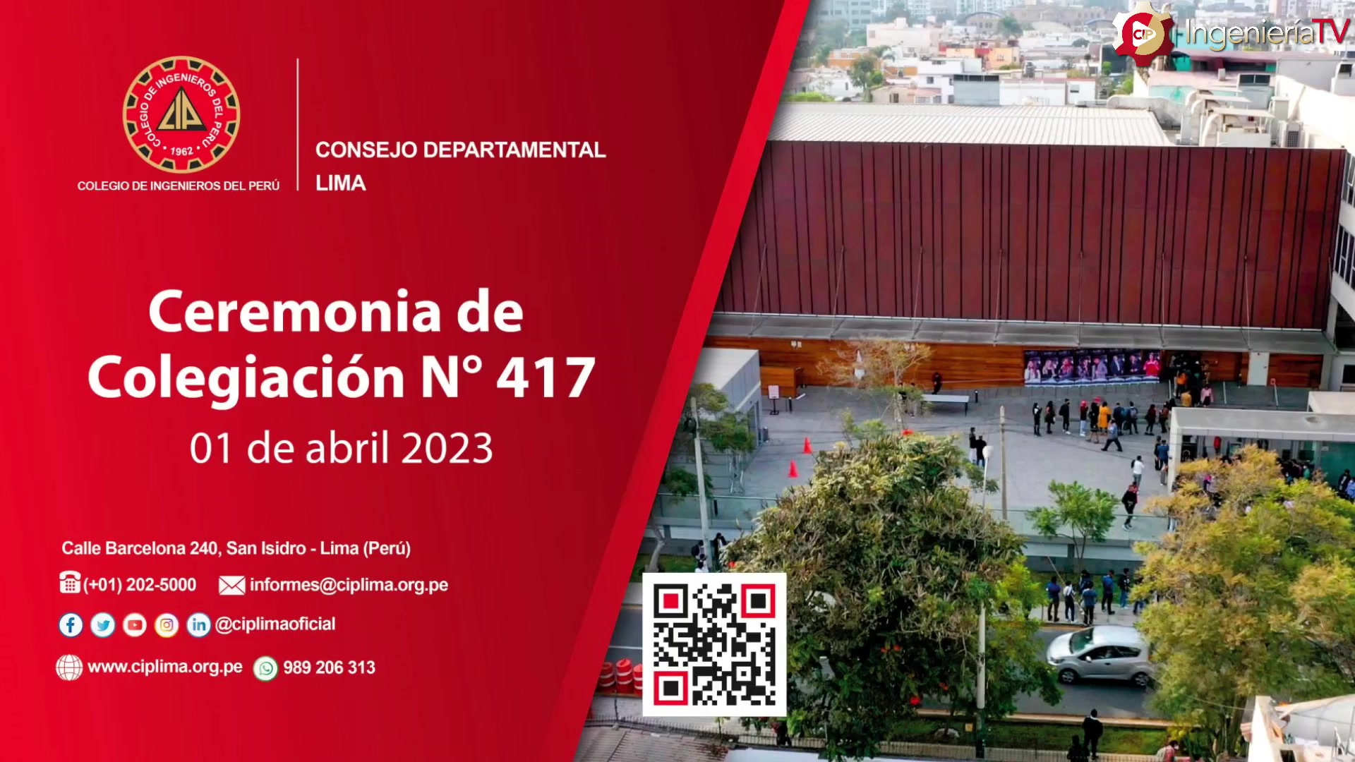 Ceremonia de colegiación N° 417