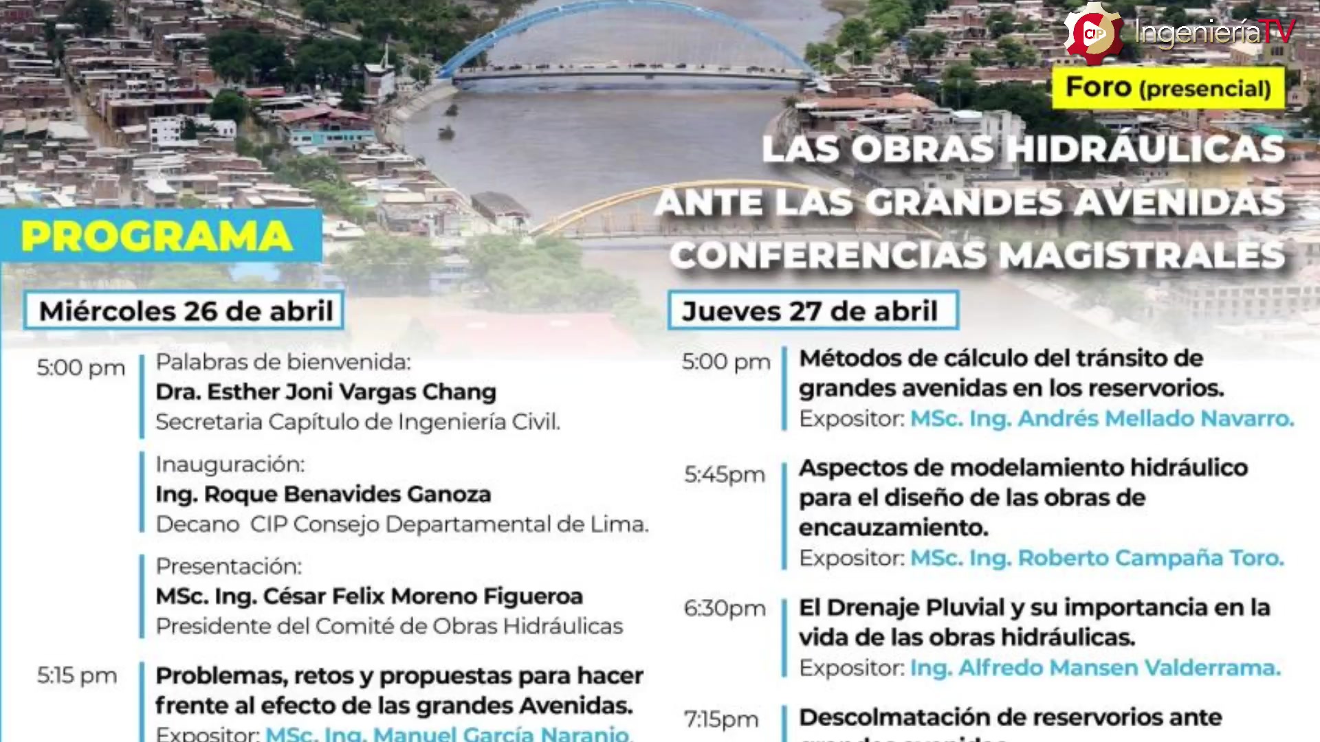 Las obras hidráulicas ante las grandes avenidas – Día 2/Parte2