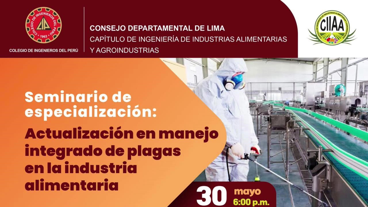 Actualización en manejo integrado de plagas en la industria alimentaria