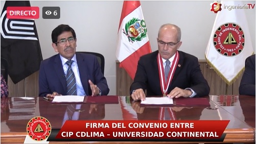 Firma de convenio con la Universidad Continental.