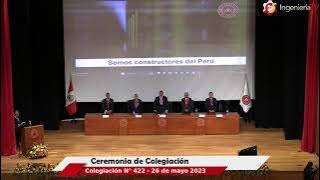 Ceremonia de Colegiación N° 422