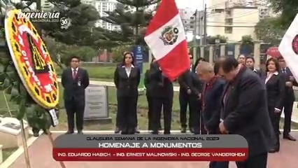 Homenaje frente los monumentos de los pioneros de la ingeniería peruana – Domingo 11 de junio