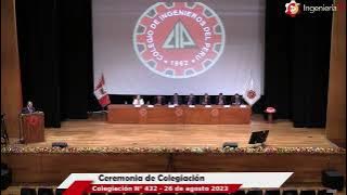 Ceremonia de colegiación N° 432