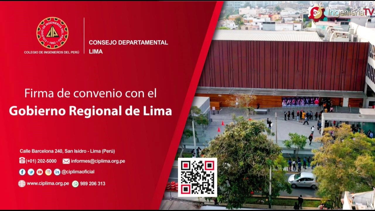 Firma de Convenio entre el CIP CD Lima y Gobierno Regional de Lima – Entrevistas