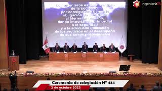 Ceremonia de Colegiación N° 434