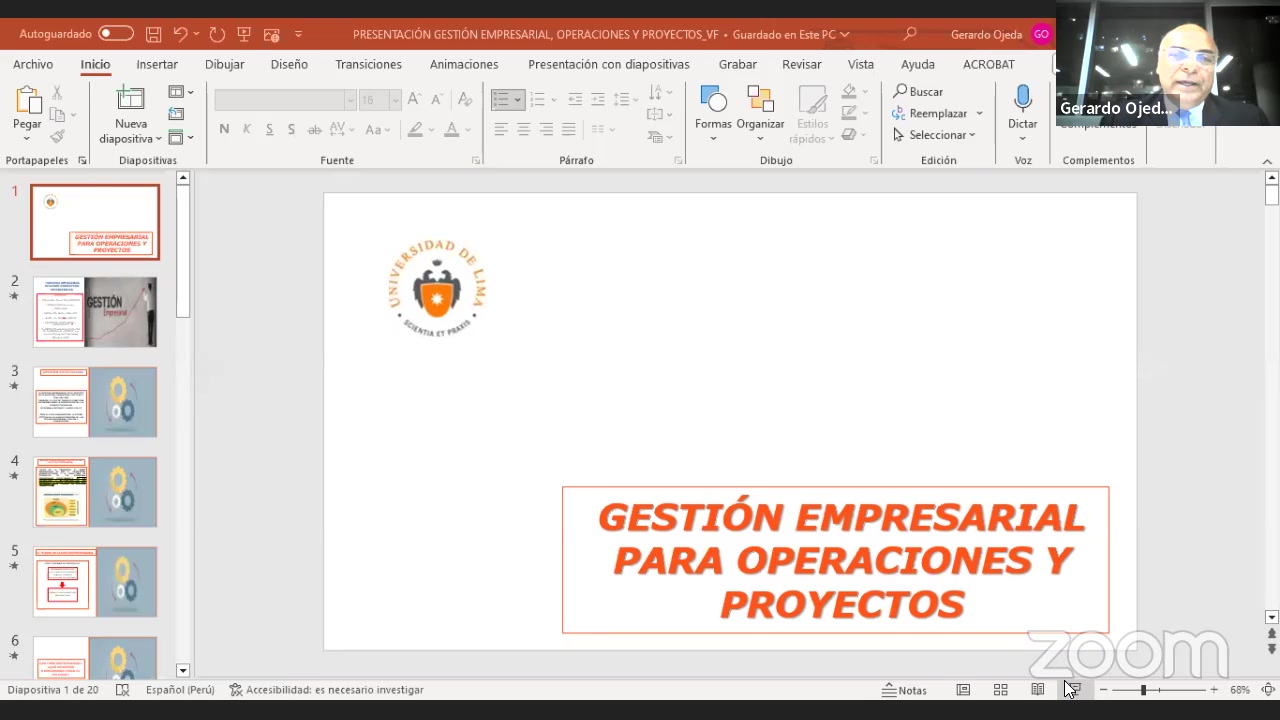 Gestión empresarial para operaciones y proyectos
