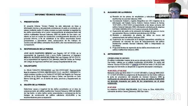 Especialidad Civil: Casuística Objeto Alcances: Dictamen del Perito en el Informe Técnico Pericial