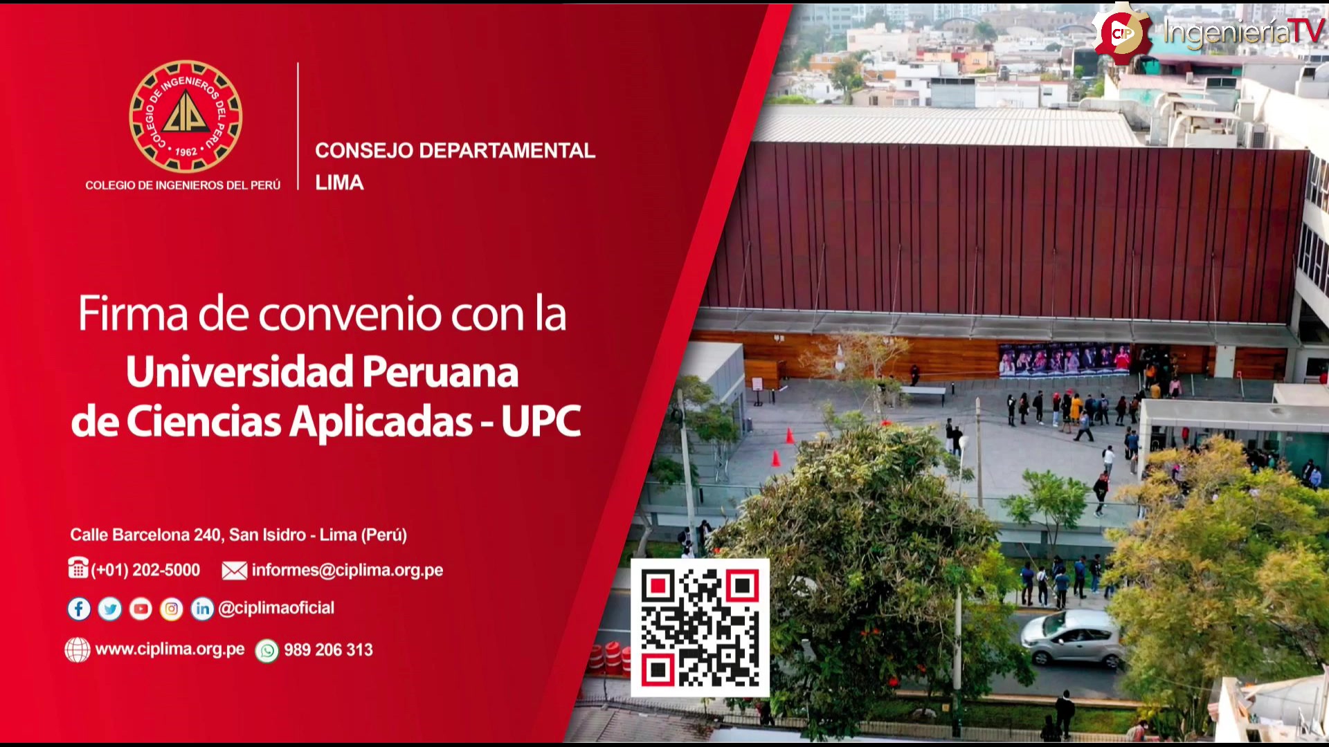 Convenio entre CIP CD Lima y UPC