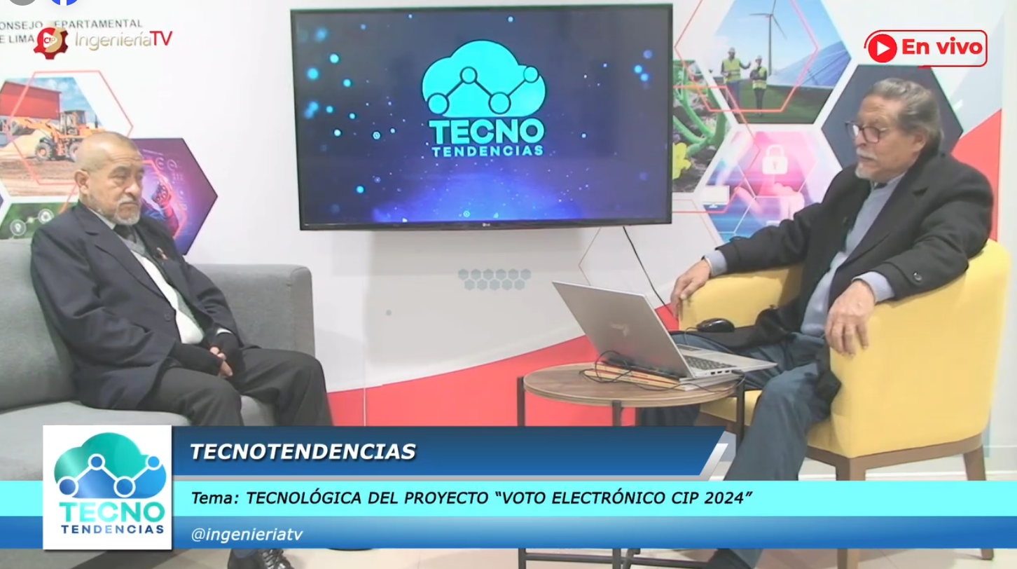 Tecno Tendencias: Tecnológica del proyecto «Voto electrónico CIP 2024»