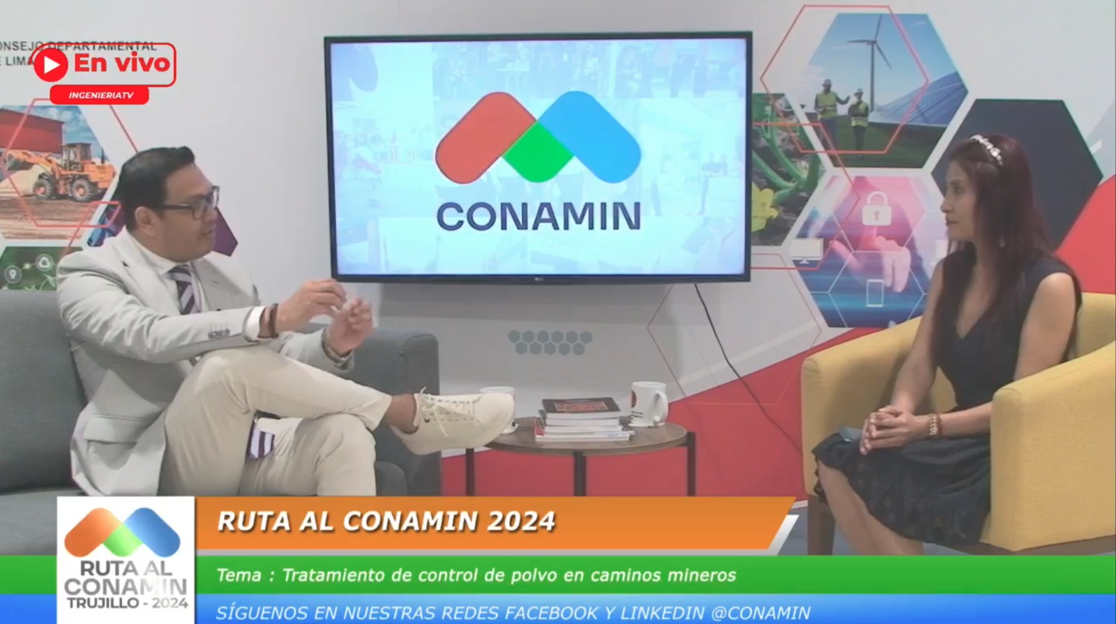 Ruta al CONAMIN: Tratamiento de control de polvo en caminos mineros