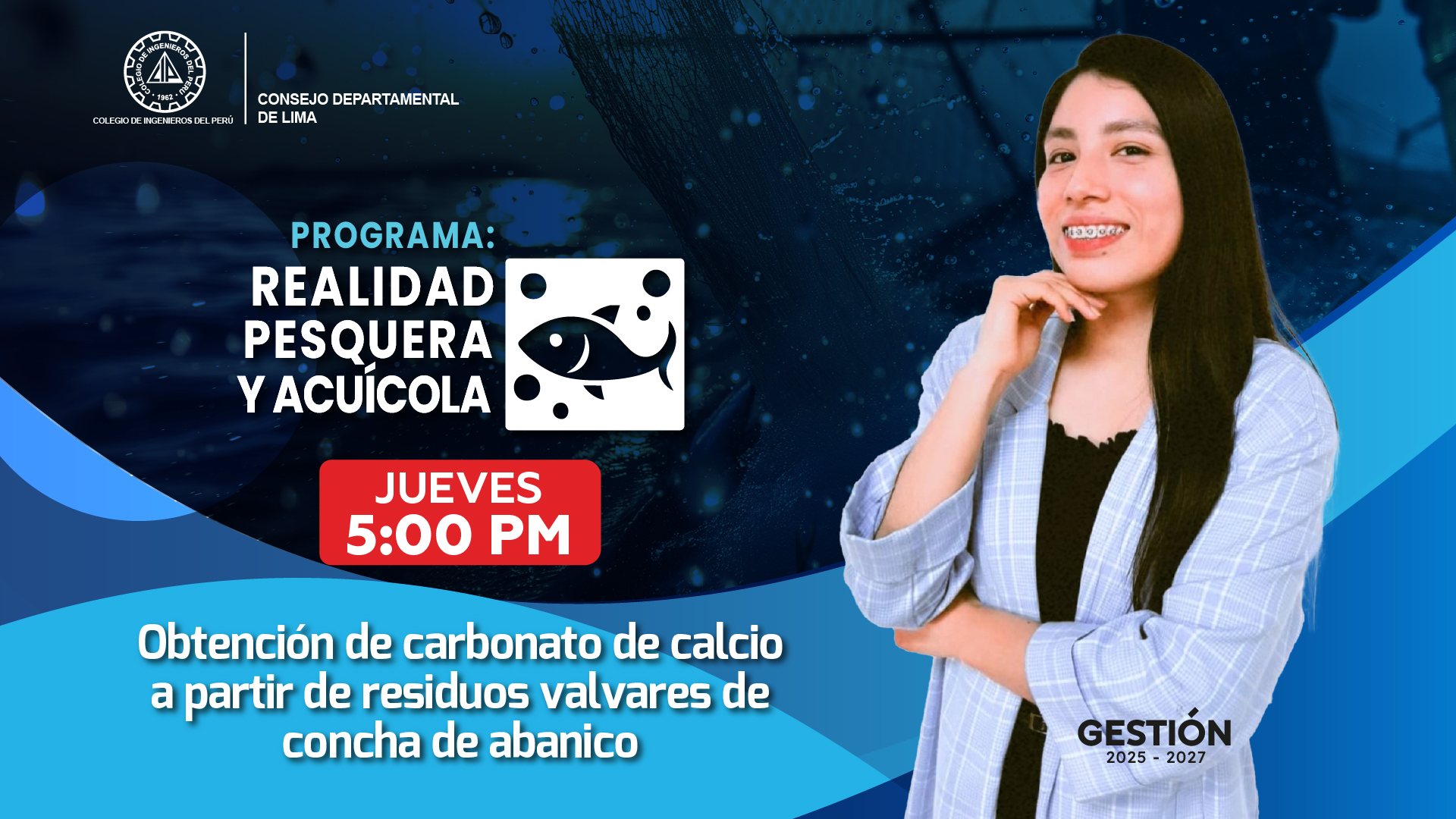 Realidad Pesquera y Acuícola: Obtención de carbonato de calcio a partir de residuos valvares de concha de abanico.